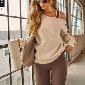 VICI Sport Empower Luxe Off The Shoulder Sweatshirt